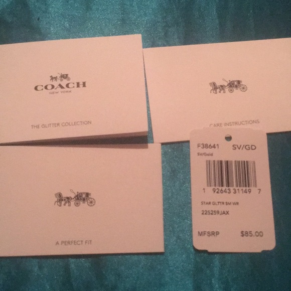 Women’s Gold Glitter Coach Wristlet - Picture 8 of 8